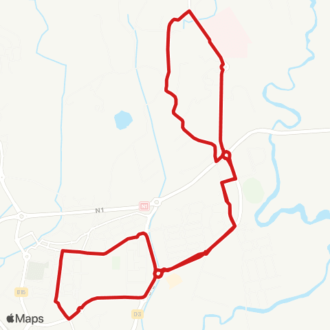 Martinique Transport - Zone Centre Navette Bourg Lamentin map
