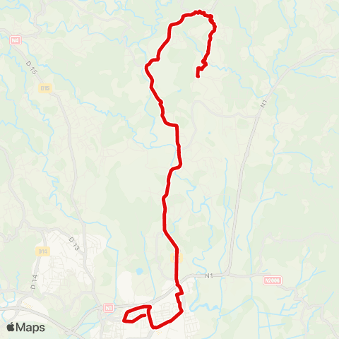 Martinique Transport - Zone Centre Pelletier Daubert Soudon Petit Manoir map