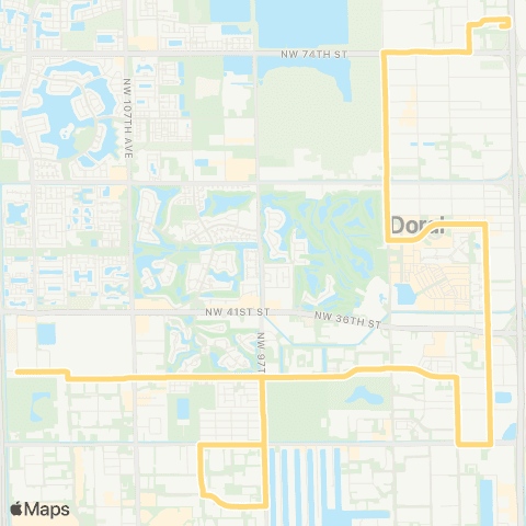 Doral Trolley City of Doral Trolley (Rt. 2) map