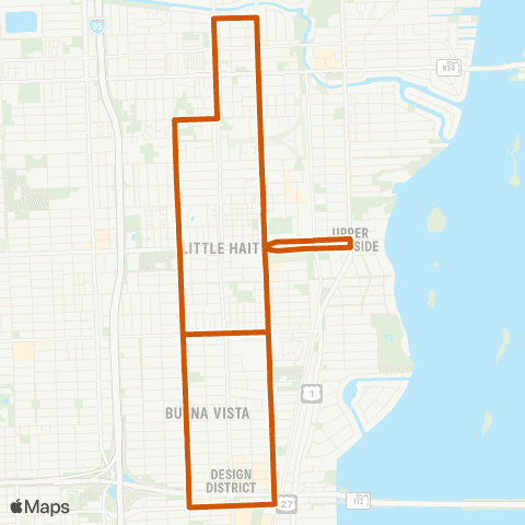 Miami Trolley City of Miami Little Haiti Trolley map