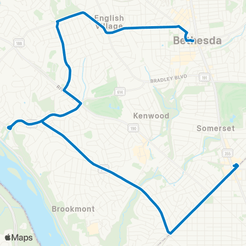 Ride On Bethesda-Glenecho-Friendshphghts map