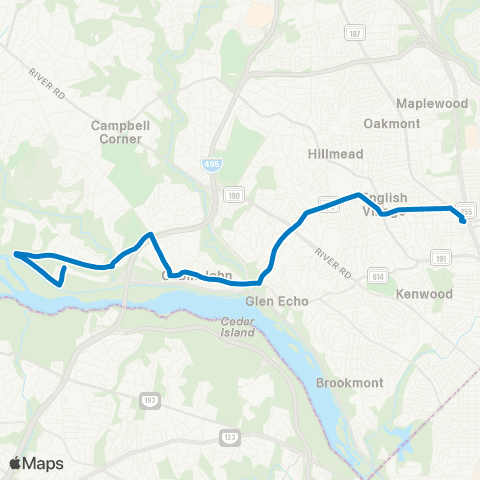Ride On Bethesda-Naval Ship R&D Center map