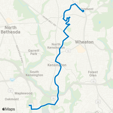 Ride On Glenmont-Medical Center map