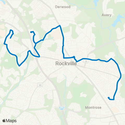 Ride On Rockvregional / Rockvsenior / Twinb map