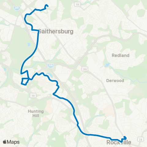 Ride On Rockville-Lakeforest map