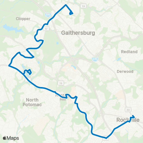 Ride On Rockville-Lakeforest map