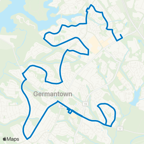 Ride On Germantown Transit Ctr-Kingsview map