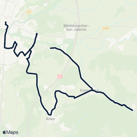 Montélibus De Gaulle - Allan / Espeluche map