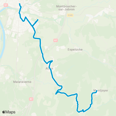 Montélibus De Gaulle - Montjoyer map