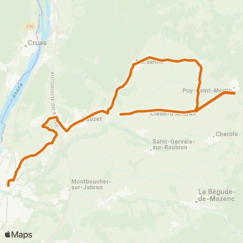 Montélibus Gare de Montélimar - Cleon d'Andran map