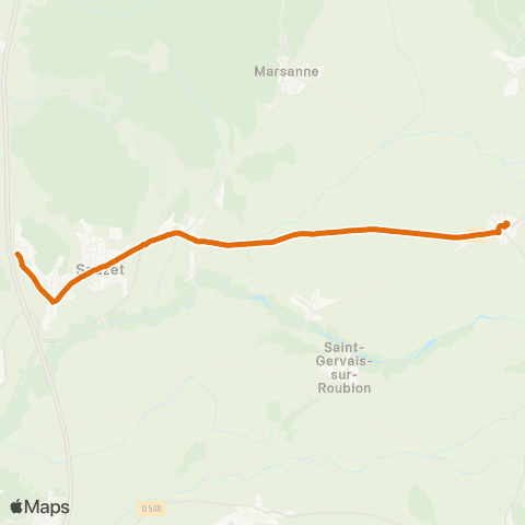 Montélibus Sauzet - Cleon d'Andran map