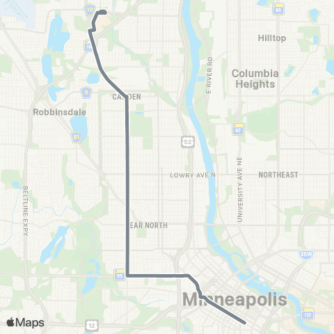 Metro Transit Metro C Line map