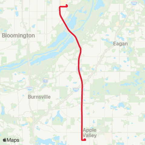 Metro Transit Metro Red Line map