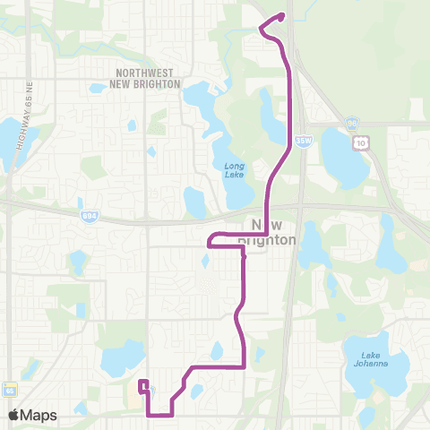 Metro Transit Co Rd H P&R - Silver Lake-Old Hwy 8 map