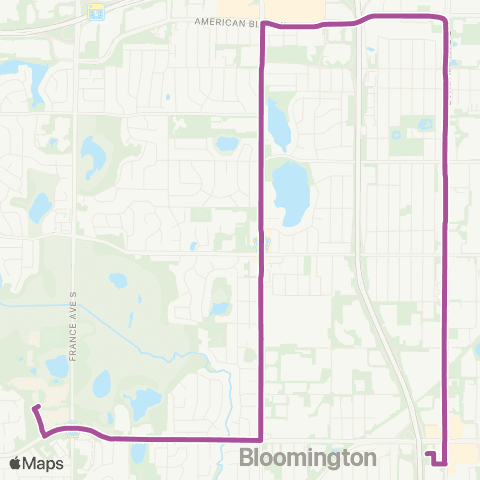 Metro Transit Normndale College-Knox-98th St Station map
