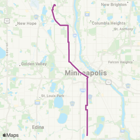 Metro Transit Brooklyn Ctr-Fremont - Chicago-56 St Sta map