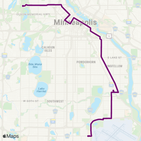 Metro Transit Plymouth-27av-Minnehaha-46st Sta-34av S-66st / Cedar map