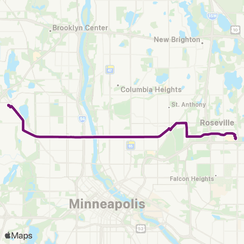 Metro Transit Robbinsdale-Lowry Av-Rosedale map