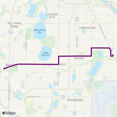 Metro Transit 50st-46st-46st Station map