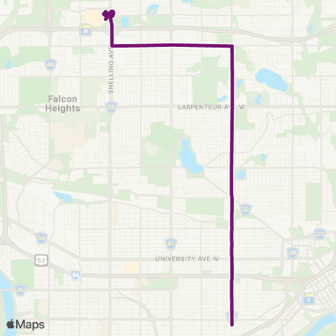 Metro Transit Dale St-Co Rd B-Rosedale map