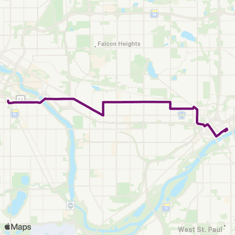 Metro Transit W Minnehaha Av-Raymond Sta-Franklin Av map