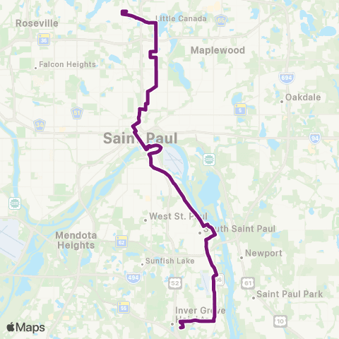 Metro Transit Little Canada-Westminster - Concord-Inver Hills map