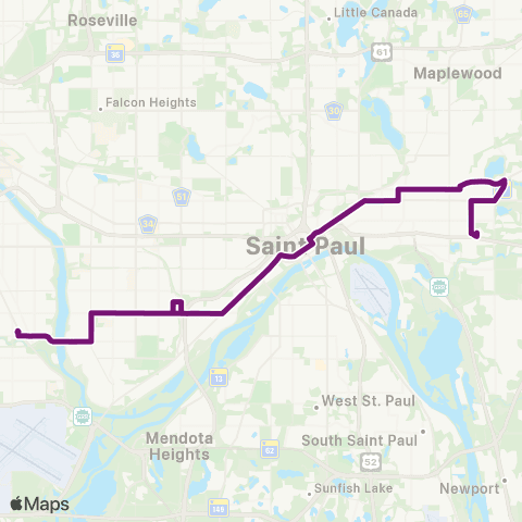 Metro Transit 46th St-Randolph-W 7th St-E 7th St-Sunray map