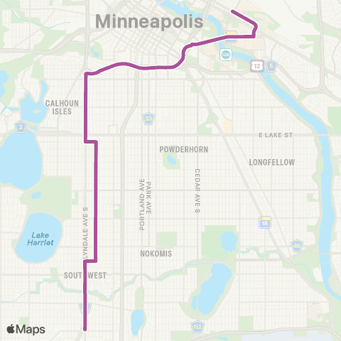 Metro Transit Ltd Stop-Grand Av S-Lyndale Av S-U of M map