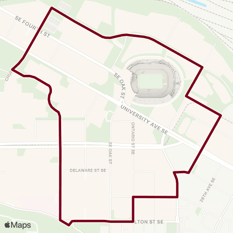 University of Minnesota East Bank Circulator map