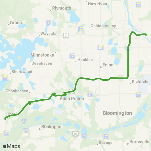 SouthWest Transit Mpls map