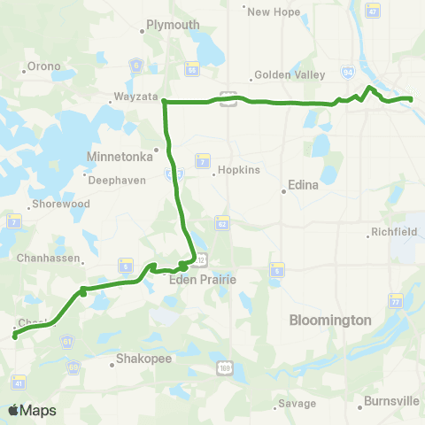 SouthWest Transit Mpls map