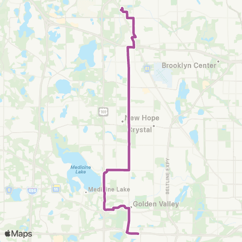 Metro Transit Starlite-Winnetka Av-Louisiana Av Transit Ctr map