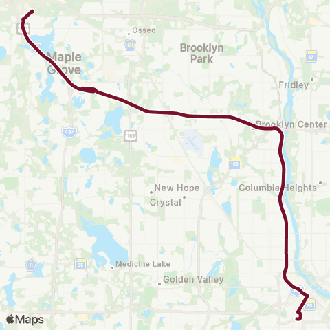 Maple Grove Maple Grove Station map
