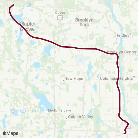 Maple Grove Parkway Station map