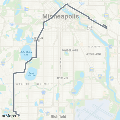 Metro Transit Metro E Line map