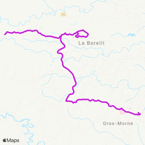 Martinique Transport - Zone Nord Gare routière Bois Lézards Tamarin map