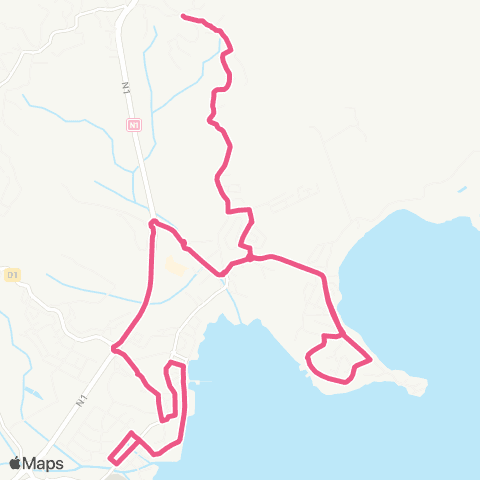 Martinique Transport - Zone Nord Pointe Fort - Lazaret - Pointe Lynch map