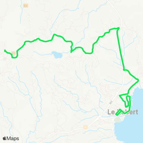 Martinique Transport - Zone Nord L’Estrade Cafe Chere Épice Vert Pré map