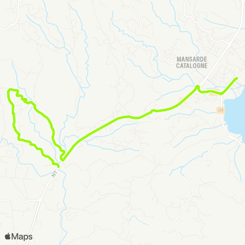 Martinique Transport - Zone Nord Canelle-Fonds Brûlé-Augrain map