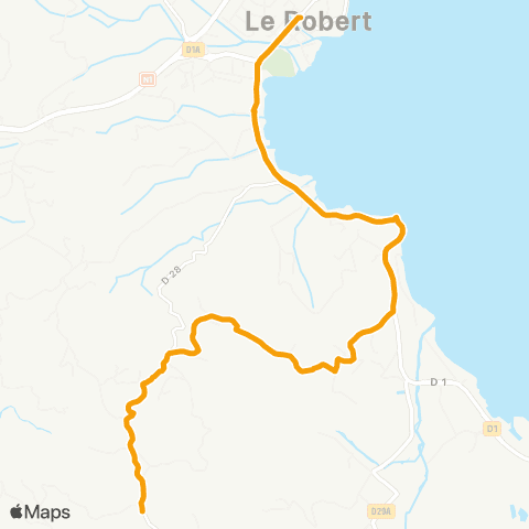 Martinique Transport - Zone Nord Duchêne Four à chaux map