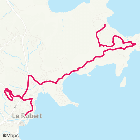 Martinique Transport - Zone Nord Pointe Rouge Pointe Savane map