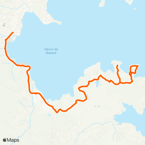 Martinique Transport - Zone Nord Sable Blanc - Pointe Hyacinthe Pointe Royale map