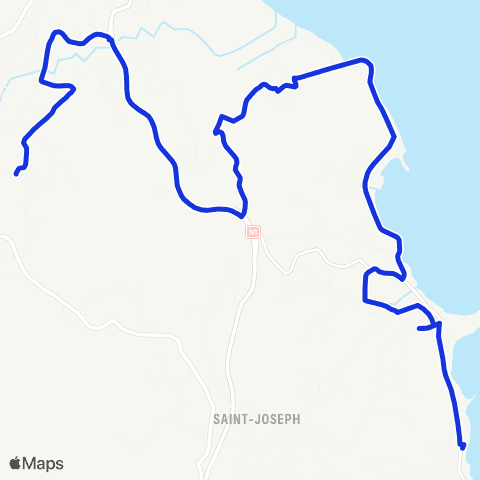 Martinique Transport - Zone Nord Trinité - Bois jadé map