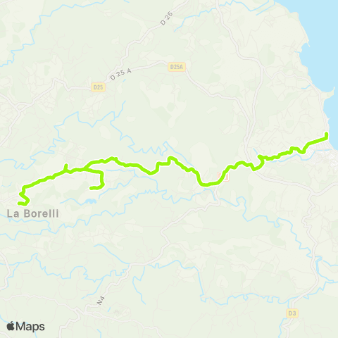 Martinique Transport - Zone Nord Trinité - Ladiny map