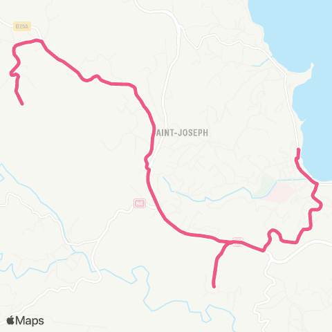Martinique Transport - Zone Nord Trinité - Morne Poirier map