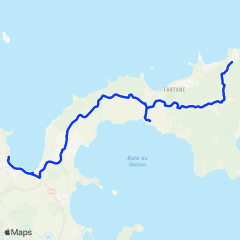 Martinique Transport - Zone Nord Trinité - Bonneville map