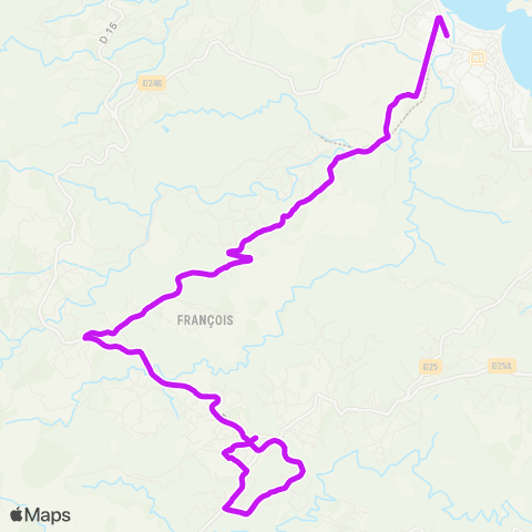 Martinique Transport - Zone Nord Sainte Marie - Filao map