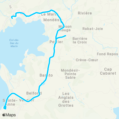 Martinique Transport - Zone Sud 24 map