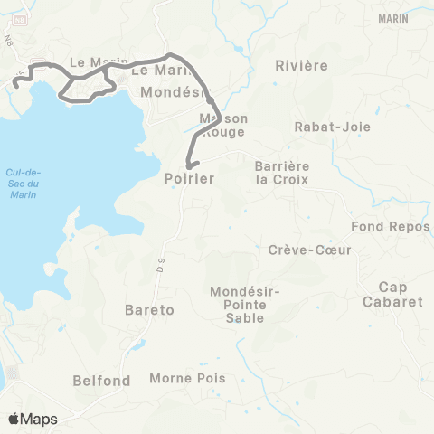 Martinique Transport - Zone Sud 26 map