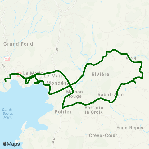 Martinique Transport - Zone Sud 27 map